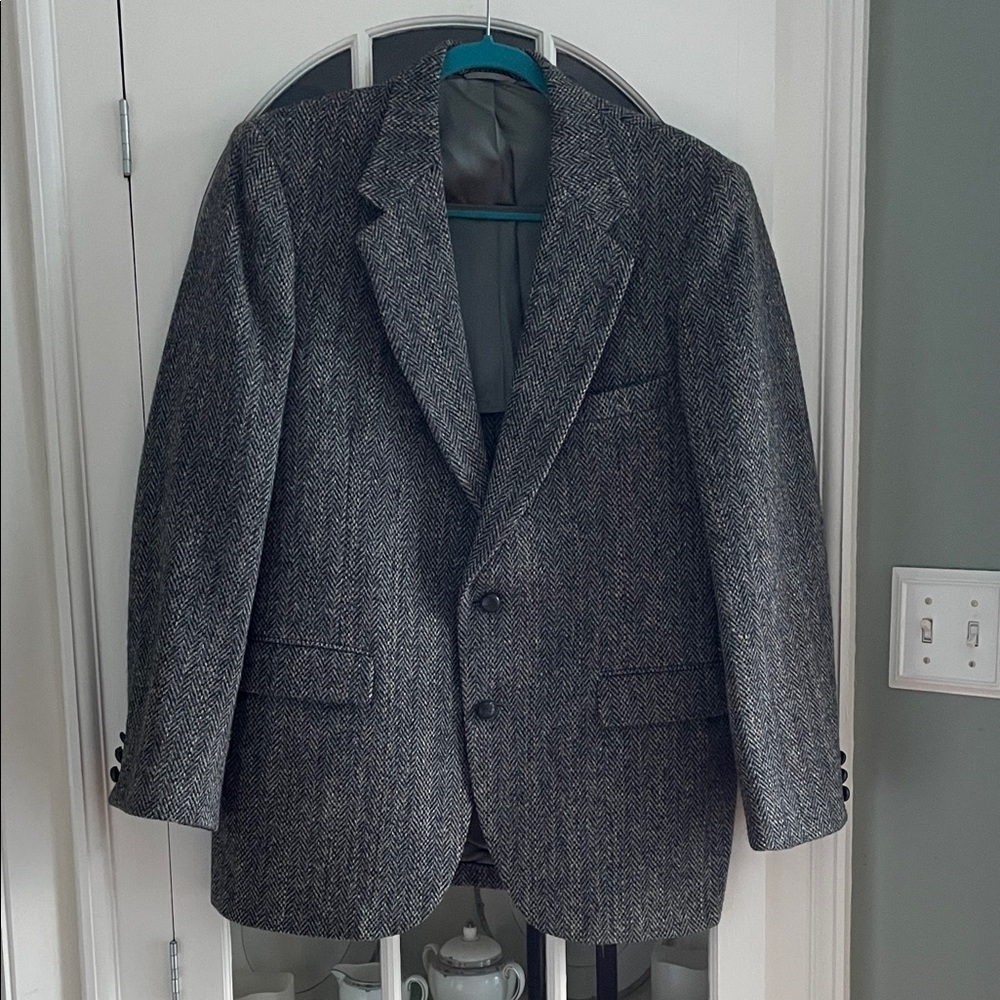 Harris Tweed Gray Herringbone Jacket